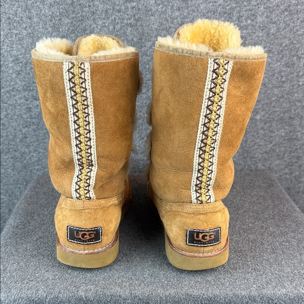 UGG Romney Women's Brown Shearling Lace-Up Boots Size 7‎